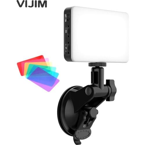 VIJIM VL120 Video Conference Lighting Kit Lamp with 3200K-6500K Dimmable Mini LED Video Light/ Suction Cup/ Silicon Cover