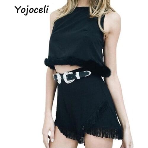 Yojoceli PU leather double buckle belt women vintage waist belt 2017 boho style fashion belt cummerbunds accessories