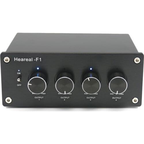 1 Input 4 Output 4 Channel Simultaneous Output Lossless Audio Signal Switcher Switch Splitter Selector Box Sound with RCA