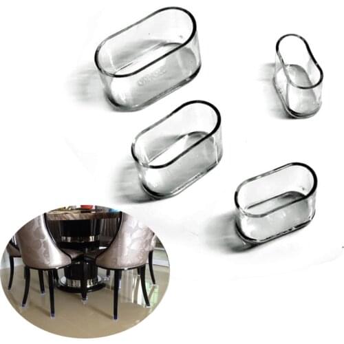 10PCs Oval Chair Leg Pads Furniture Table Covers Caps Feet Protector Socks Dust Cover Non-Slip Furniture Leveling Feet