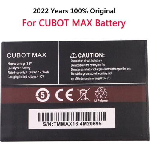 100% New Original Battery for CUBOT MAX 4100mAh Replacement backup battery For CUBOT MAX Cell Phone Batteries