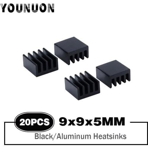 20PCS 9x9x5mm Mini Aluminum Heatsink IC Chip Motherboard CPU GPU Radiator Heatsink Aluminum 9x9x5mm