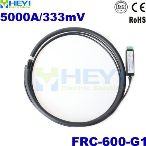 Color optional (Red Yellow Black) AC current rogowski FRC-600-G1 input current 5000A Output: 333mV flexible ct with integrator