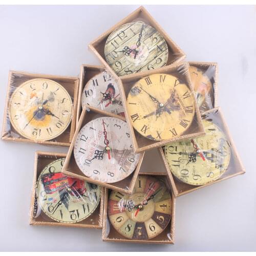 Multi-style Random MDF Wooden Wall Clock Modern Design Vintage Rustic Shabby Chic Home Office Cafe Decoration Art Large Watch G