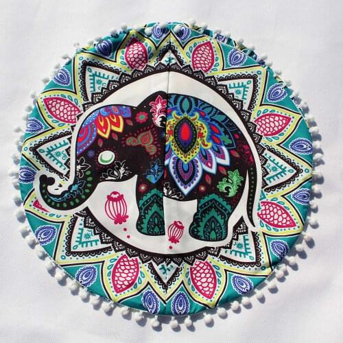 Indian Pillowcase Round Bohemian Decoration Cushion Pillows Cover Case Home Living Room Boho Floor Decorative Pillows Case