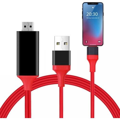 1.8M Cable For Lightning to HDMI-compatible Cable Iphone to HDMI HDTV TV Digital AV Adapter For Apple TV For IPhone HD Plug