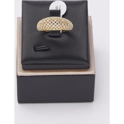 Finger Rings Women Round Crystal Caesar Ring Gold Color Ethnic Wedding Jewelry Ring