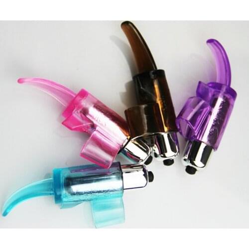 Tongue Finger Ring Vibrator Stimulate Oral Licking Penis Vibrator Clitoris Masturbation Adult Sex Toys For Women