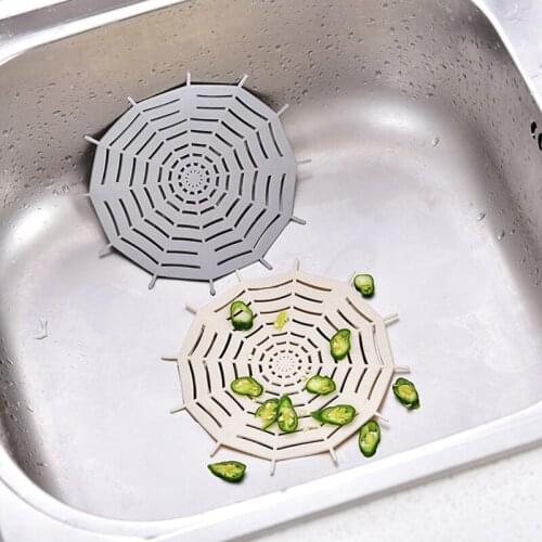 Kitchen Spider Web Sink Filter Sucker Floor Strainer Shower Hair Sewer Drain Bathroom Accessories