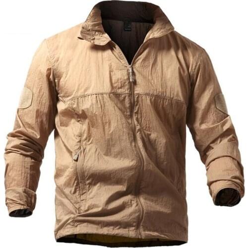 Tactical Skin Jacket Men Military Lightweight Waterproof Jackets Mens Summer Breathable Hoody Raincoat Windbreaker Skin Clothing