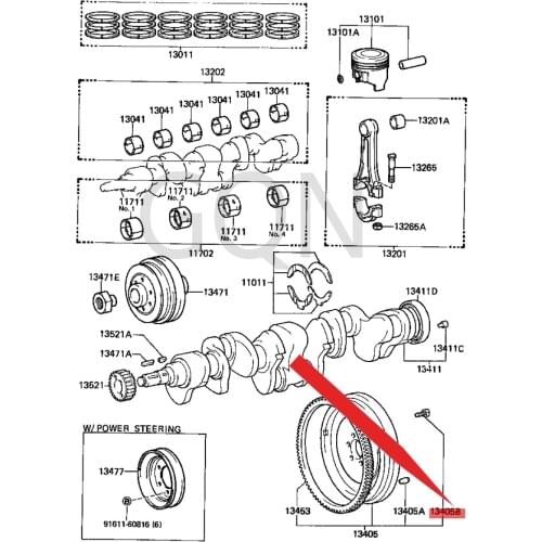 Flywheel fixing bolt 1990-Toy ota LAN DCR UIS ER flywheel screw tooth flywheel shaft sleeve half shaft sleeve screw sleeve