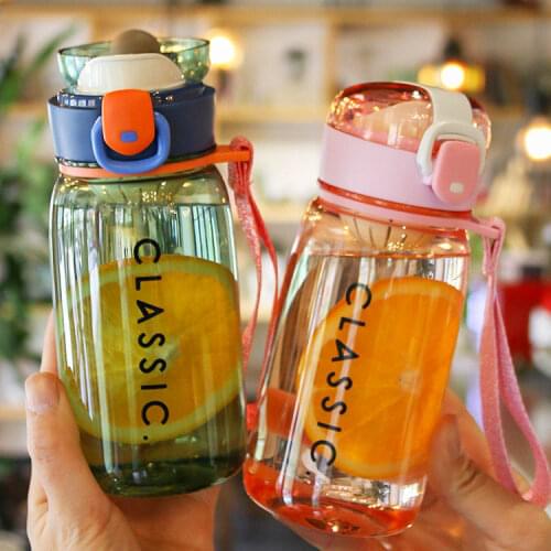 Brief Water Bottles With Filter Large Drinking Cup Send Rope Travel Leakproof Cups Creative Drinkware Girl Children