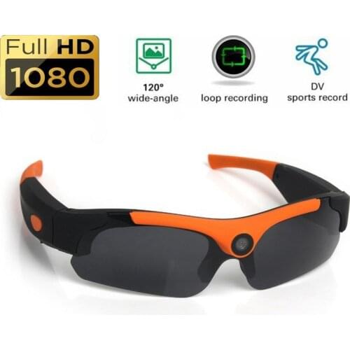 HD 1080P Mini Camcorder Video Recorder 120 Degree Angle Camera Glasses Sport Driving Sunglasses skiing/Cycling Eyewear Cam