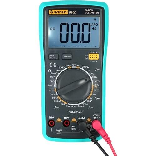 Multi-functional LCD Digital Multimeter DC/AC Voltage Current Meter NCV True RMS Multimeter Capacitance Resistance Diode Tester