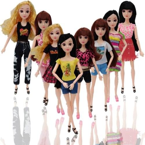 Fashion Princess Doll Dress Up Fashion Casual Clothes Skirt Suit DIY Doll Toys for Girls Gift