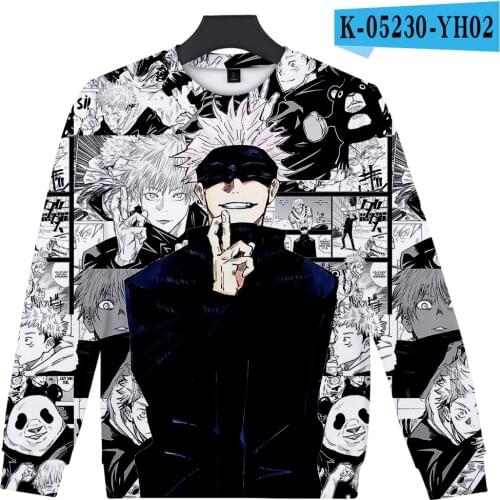 Anime Jujutsu Kaisen 3D Print O-neck Men/womenS Long Sleeve Harajuku Streetwehirtsar Unisex Oversized Clothes Tracksuit