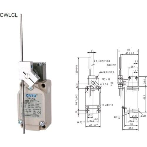 2Pcs/Lot Top Quality Original CNTD CWLCL Adjustable Arm Limit Switch/Micro Switch , Strong aluminum cast outer shell