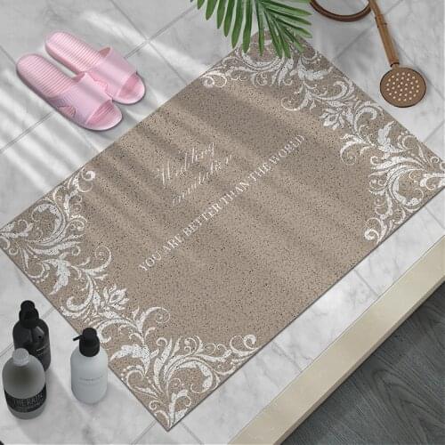 Europe Style Door Mat Carpet Living Room Mat Bath Mat Anti-slip Mat Entrance Doormat Can Be Cut Indoor Outdoor Home Mat Carpet