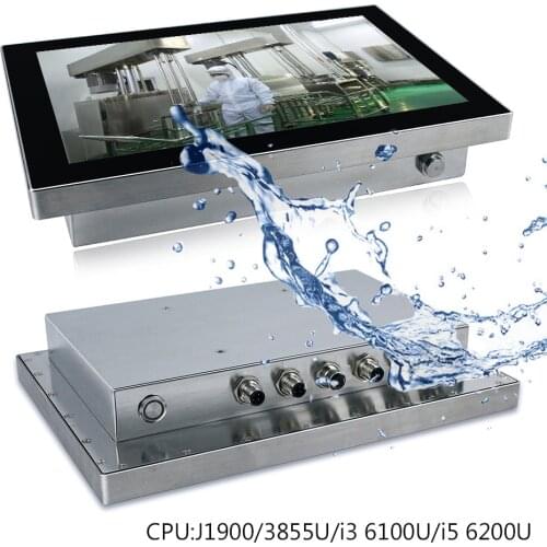 Industrial touch panel pc waterproof ip69k SUS304 Stainless Steel full sealed for food processing workshop washdown computer