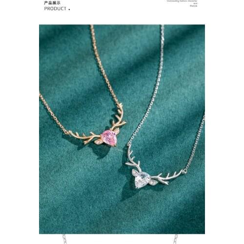 With your deer necklace, your sterling silver collarbone pendant