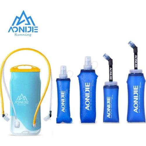 AONIJIE 1Pcs Foldable Silicone Water Bottle Outdoors Traveling Sport Running Cycling Kettle Healthy Soft Material 250ML 500ML