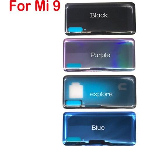 Replacement Glass Battery Back Cover Case with glue For Xiaomi Mi 9 Mi9