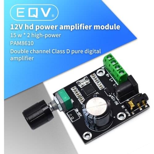 Super Slim 2 x 15W PAM8610 Class D Digital Dual Power Audio Amplifier Board 12V