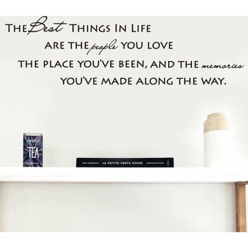 Free Shipping The Best Things In Life Vinyl Sentences Wall Decals Love Memories Wall Quotes Home Art Vinyl Decal Sticker