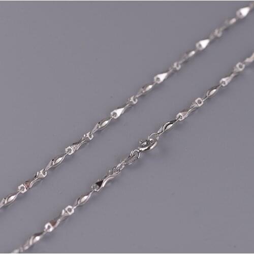 S925 Silver Sterling Silver Female Models Fashion Style Gold Chain Necklace Chain Pendant Wholesale Small Fresh