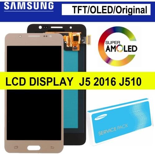 TFT/OLED/Super AMOLED LCD for SAMSUNG Galaxy J5 2016 LCD Display J510 J510F J510FN J510M Touch Screen Digitizer Repair Parts