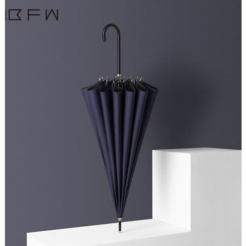 Black Umbrella Long Handle Windproof Uv Protection Large Chinese Outdoor Umbrella Paraguas Grande Household Products BD50UU