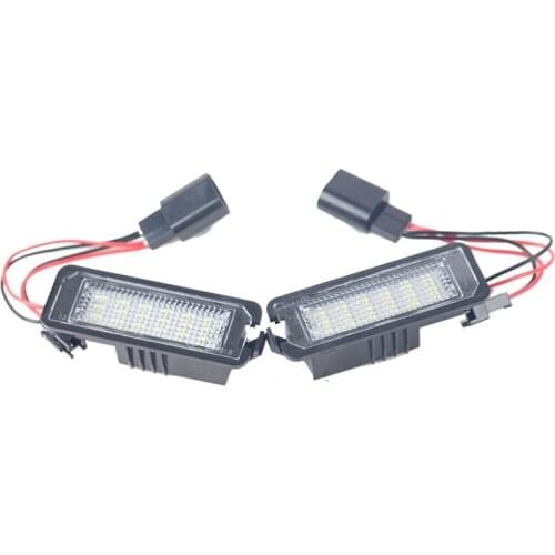 1 Pair for VW GOLF 4 5 6 7 Polo 6R 3W/12V Car White LED Number License Plate Light Lamp Car Exterior Decoration Accessories