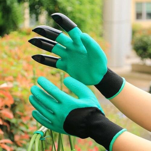 1 Pair Of Gardening Gloves Wear-resistant Protection Dig Home Garden Planting Flowers Vegetables Plants Garden Tools Paw Gloves