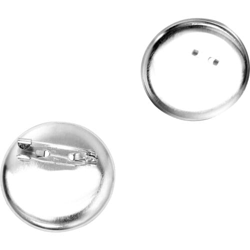 100PCS Safety Pin Brooches Base Alloy 15/20/25/30/35MM Round Cabochon Brooch Pins Top Jewelry DIY Sewing Accessories