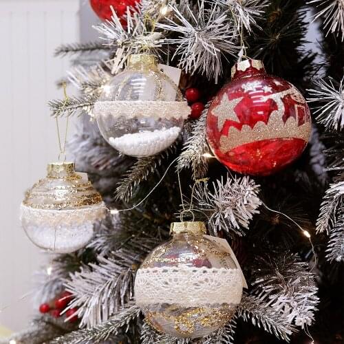 12Pcs/Set 100mm Christmas Tree Decor Balls Party Hanging Ornament Perfect for Home Holiday Wedding Xmas Decorations Gold Red