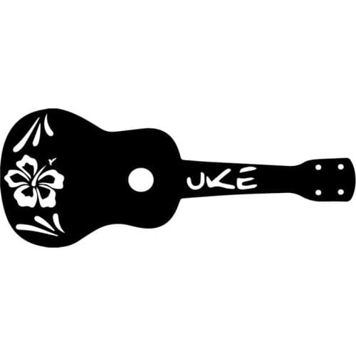 17X6.7CM Gitar Hawaii Art Cartoon Car Sticker Vinyl Decal Decoraiton Accessories