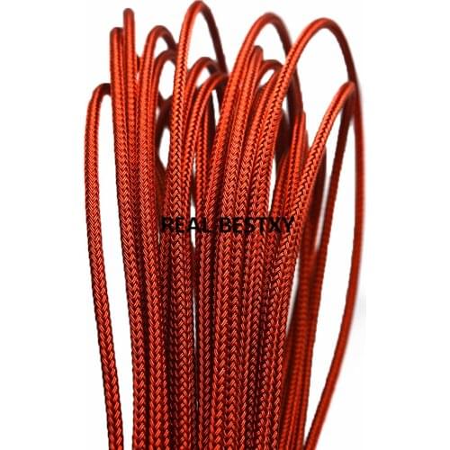3m/lot approx 3.2mm red color stainless steel braided cords For Jewelry Making DIY Bracelets steel threads braided cords