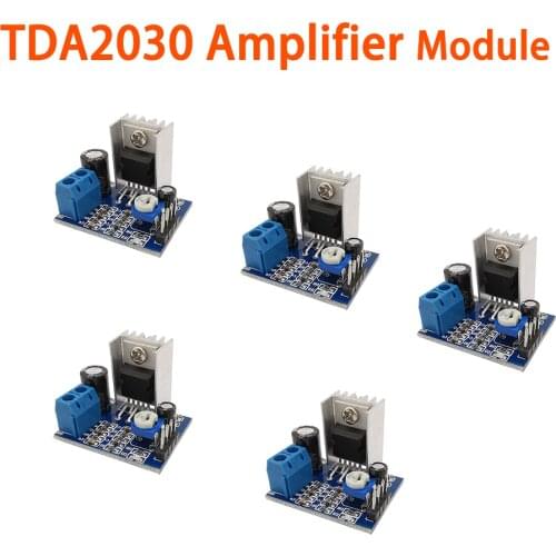 5Pcs TDA2030 6-12V Electronic Module TDA2030 Single Power Supply Audio Amplifier Board Module TDA2030 Audio Speaker DIY Module