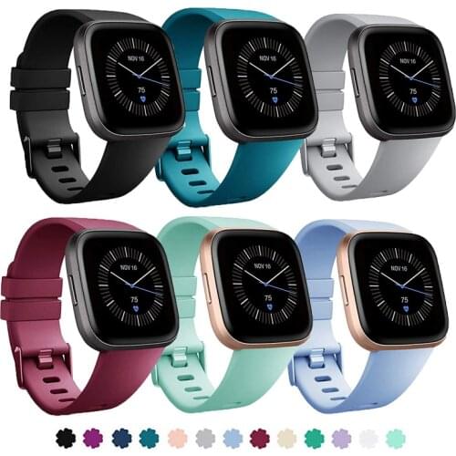 Accessories For fitbit versa 2 Band Waterproof Silicone Watchband Sport Wrist Strap For fitbit versa2 Replacement Watch Bracelet