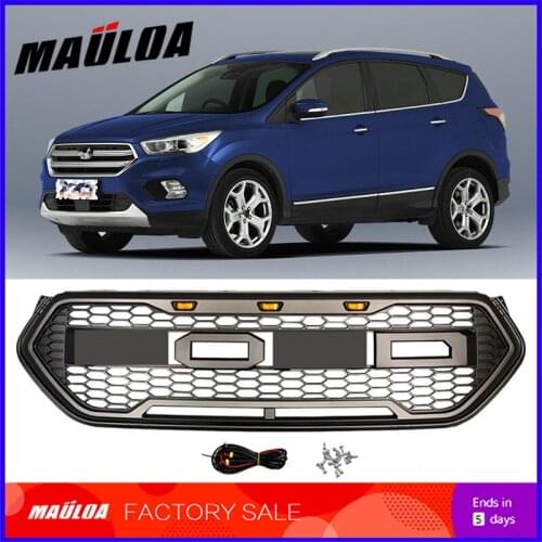 Car accessories modified front racing grills ABS grill raptor grille mask trims cover for escape kuga 2017 2018 front grills