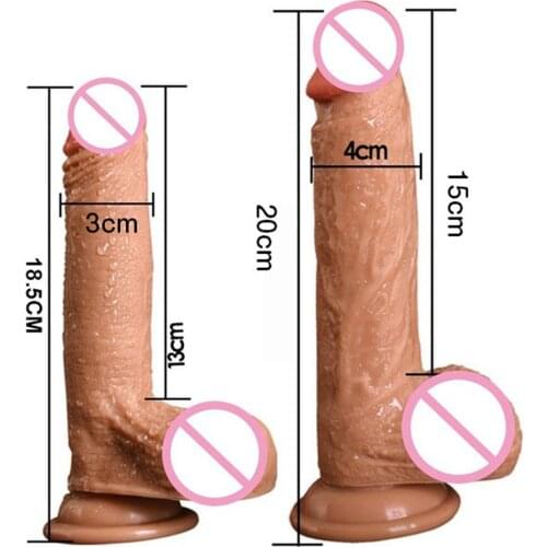Big Dildo with Suction Cup Silicone Strapon Realistic Penis Adults Sex Toy for Woman Couples G Spot Stimulate Anal Massage 18