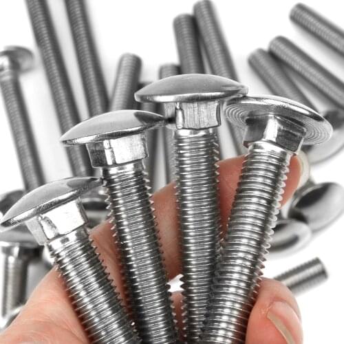 M10 Carriage Bolts A2 Stainless Steel Round Head Square Neck Coach Bolt Screws