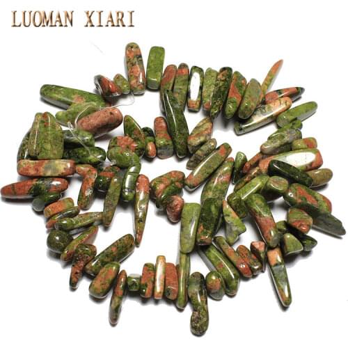 Wholesale 12-20 mm Stick Shape Unakite Natural Stone Beads For Jewelry Making DIY Necklace Bracelet Material Strand 15