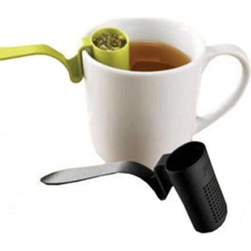 Tea Infuser Clip On Tea Infuser Long Handle Handheld Plastic Tea Strainer Tea Leaf Diffuser Kitchen Accessories Random Color