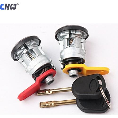 CHKJ Right Left Car Door Lock Set With 2 Keys Locksmith Tools For Ford Escort /Fiesta KA COURIER 1995-2002 Replacement Lock Kit