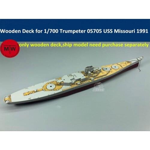 1/700 Scale Wooden Deck for Trumpeter 05705 USS BB-63 Missouri 1991 Ship Model Kits