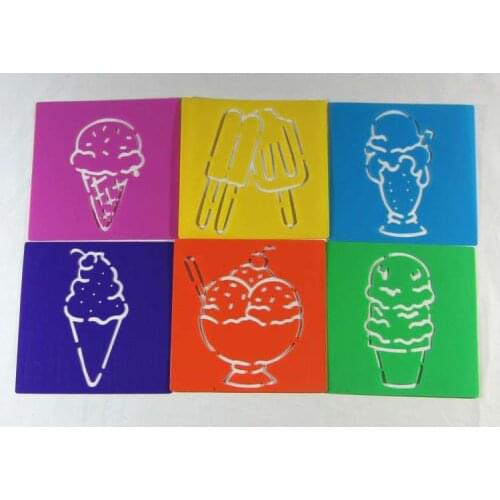 Children Puzzle Early Painting Ice Cream Drawing Board Sketchpad Toy Stationery Template Tools Plastic Unisex Hot Sale 2021