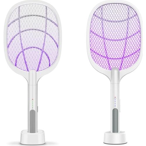 Electric Bug Zapper Mosquito USB Rechargeable Fly Swatter Handheld Large Bug Zapper Racket For Indoor Outdoor Summer 2021 New