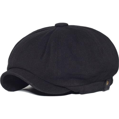 Cotton Solid Newsboy Cap Men Women Gatsby Retro Hat Driver Flat Caps Spring Autumn Casual Beret Cap Soft Driver Flat Caps