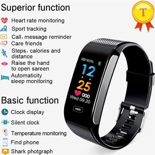 2018 best selling Color screen heart rate blood pressure monitoring sports pedometer waterproof bracelet woman man smartband
